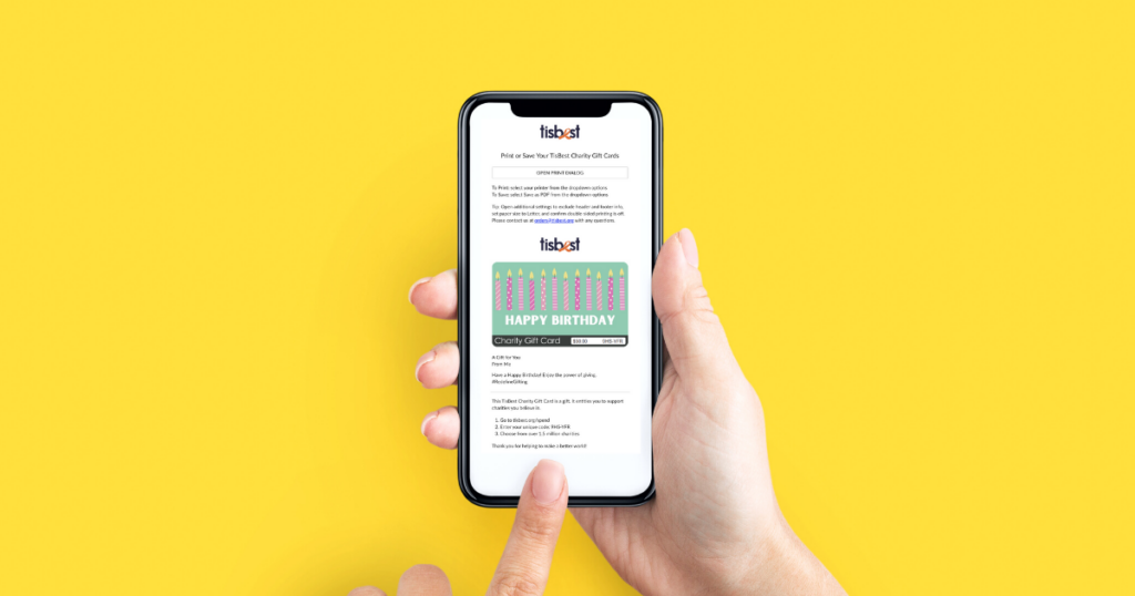 TisBest Digital Gift Cards Make Meaningful Last-Minute Gifts