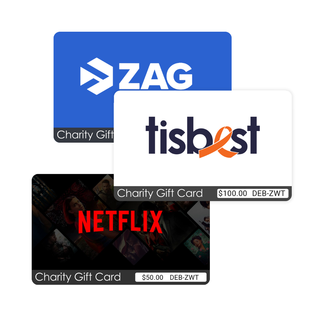 TisBest Charity Gift Cards make ideal financial advisor client gifts that can personalized for each of your clients and customized to reflect your brand.