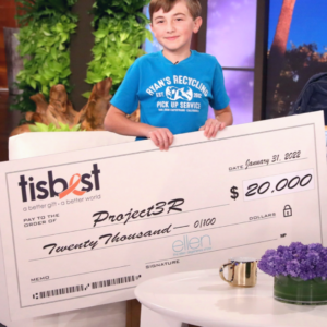 The Ellen DeGeneres Show partnered with TisBest Philanthropy to give Ryan Hickman a check for $20K! 