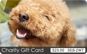 A TisBest Charity Gift Card featuring a cute puppy design.