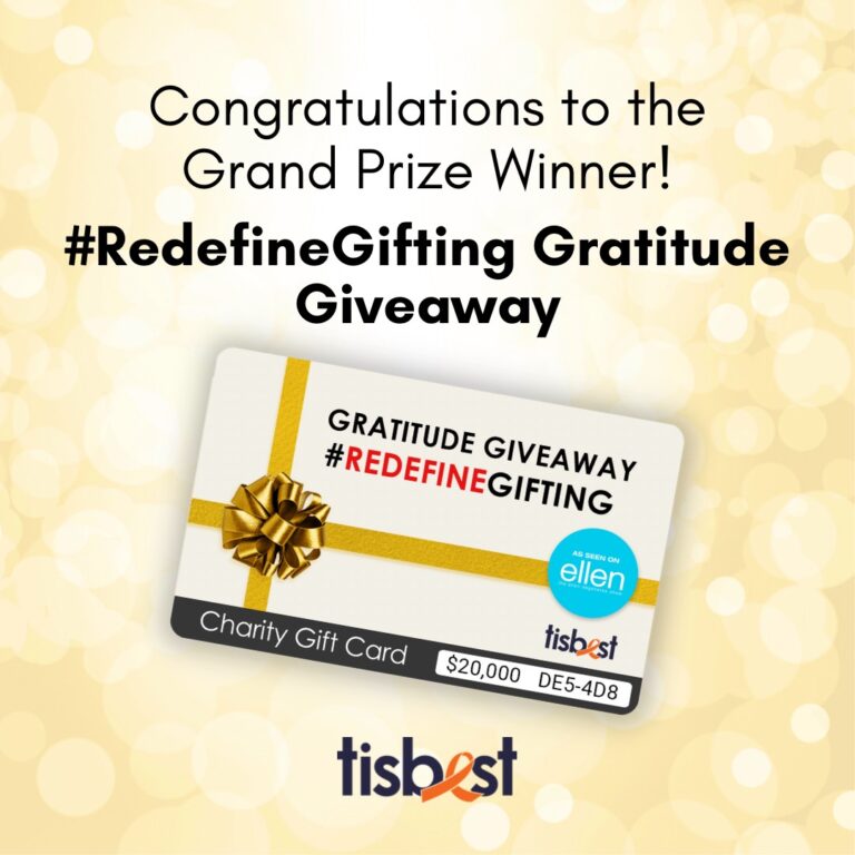 TisBest Announces Grand Prize Winner of #RedefineGifting Gratitude Giveaway!