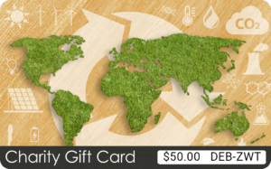 TisBest Charity Gift Cards are available in digital, printable, and bio-plastic formats, making them sustainable promotional products that are convenient and versatile — even in a pinch.