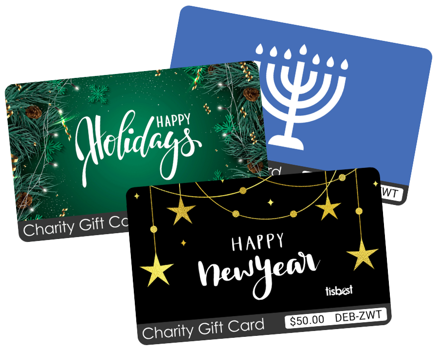 TisBest Charity Gifts Cards make ideal corporate holiday gifts that are suitable for anyone and any festivity.